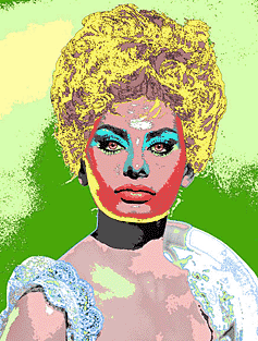 Sophia Loren Pop Art Portrait